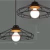 HILDURO-Bare-Essence-Web-Hanging-Lamp-Dome-Shape Dimensions