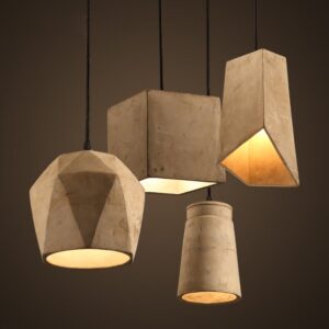 simple-cement-pendant-lamp-four-lights