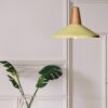 AGNES Solid Wood & Aluminum Ceiling Light living room light yellow