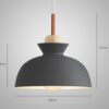 AGNETHA Inverted Bowl-Like Suspension Lamp - wide dome dimensions