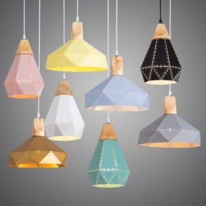 Jewel-Encrusted Suspension Light Colors and Shapes
