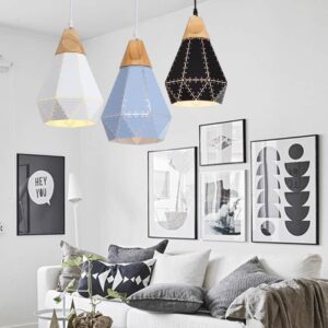 Jewel-Encrusted Suspension Light in Living Room 2