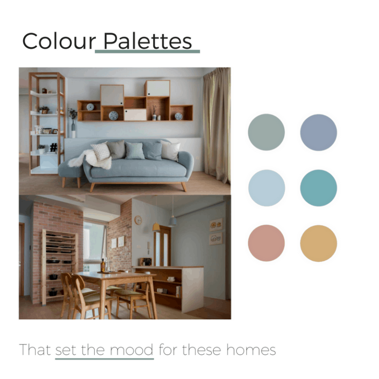 Colour Palettes that set the mood for these houses