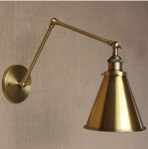 bronberg vintage twin arm wall lamp