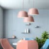 Saucomi Pastel Palette Sleek Tent Pendant Lamp pink lamps