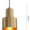 Brass Pendant Lamp - Size
