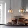 Clear Glass Pendant Light - convex2