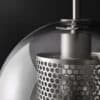Clear Glass Pendant Light - round detail