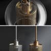 Clear Glass Pendant Light - round detail2