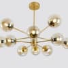 Egilja-Bubble-Pop-Hanging-Lamp-10-head-model-gold-with-brown-tinted-glass