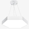 Hexagonal Pendant Lamp - White On