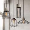 Iron Art Cement:Wooden Pendant Lamp - All