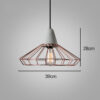 Iron Art Cement:Wooden Pendant Lamp - Triangle Rose Gold
