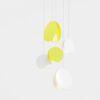 Plaetoe Disk Shades Pendant Lamp colors - white and yellow