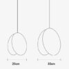 Plaetoe Disk Shades Pendant Lamp dimesions