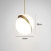 Srokinoo Splice Ball Pendant Lamp dimensions 30cm