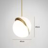 Srokinoo Splice Ball Pendant Lamp dimensions 40cm