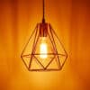 Vintage Pyramid Pendant Lamp - Front