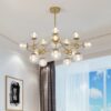 Elovold Glass Ball Atomic Pendant Lamp - 16-head