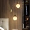 Golden Lift Glass Ball Pendant Light- Lifestyle3