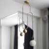 Golden Lift Glass Ball Pendant Light- Lifestyle4