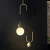 Golden Lift Glass Ball Pendant Light- Lifestyle7