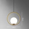 Romantic Glass Ball Pendant Light- Circle Big C