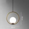 Romantic Glass Ball Pendant Light- Circle Medium C