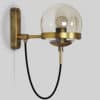 Vintage Globe Wall Lamp-gold off