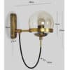 Vintage Globe Wall Lamp- size