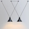 Foccasi V-Wires Funnel Shades Pendant Lamp - Black 2