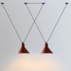Foccasi V-Wires Funnel Shades Pendant Lamp - Red 2