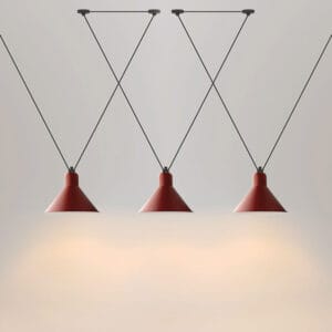 Foccasi V-Wires Funnel Shades Pendant Lamp - Red 3