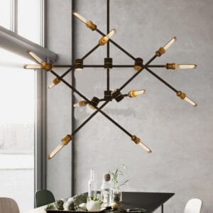 Anders Cross and Sticks Hanging Lamp - Dining Room