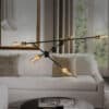 Anders Cross and Sticks Hanging Lamp - Living Room Sofa