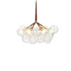 Doorana Modern Glass Balls Bubble Chandelier Lamp - brown stem with gold holder