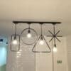 Sanderson Bare Silhouettes Pendant Lamps - All Black Light On