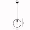 Sanderson Bare Silhouettes Pendant Lamps - Black Circle