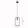 Sanderson Bare Silhouettes Pendant Lamps - Black Rectangular