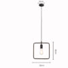 Sanderson Bare Silhouettes Pendant Lamps - Black Square