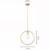 Sanderson Bare Silhouettes Pendant Lamps - Gold Circle