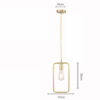 Sanderson Bare Silhouettes Pendant Lamps - Gold Rectangular