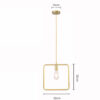 Sanderson Bare Silhouettes Pendant Lamps - Gold Square