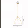 Sanderson Bare Silhouettes Pendant Lamps - Gold Triangle