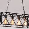 Xenophon Metalworks Long Case Industrial Hanging Lamp - 4 head lamp
