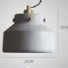 Hannusen Cement Bunker Domes Pendant Lamp - Size 2