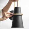 Magnuto Minimalist Classy Tall Cone Wall Lamp - Black Detail