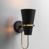 Magnuto Minimalist Classy Tall Cone Wall Lamp - Black On