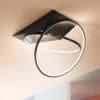 Betina Dual Angel Halo Black Rings Ceiling Lamp