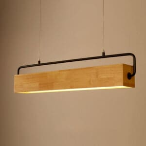 Halfdan Nordic Wooden Bar Pendant Light s